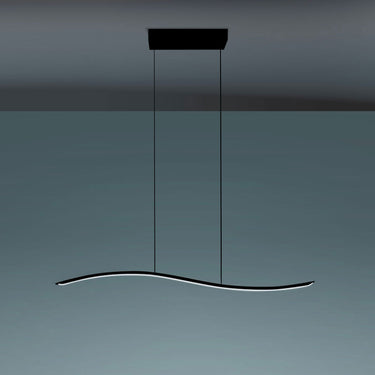 Lil wave sospensione 1 luce nero 3000k - 4000k Vivida international Lampade a sospensione